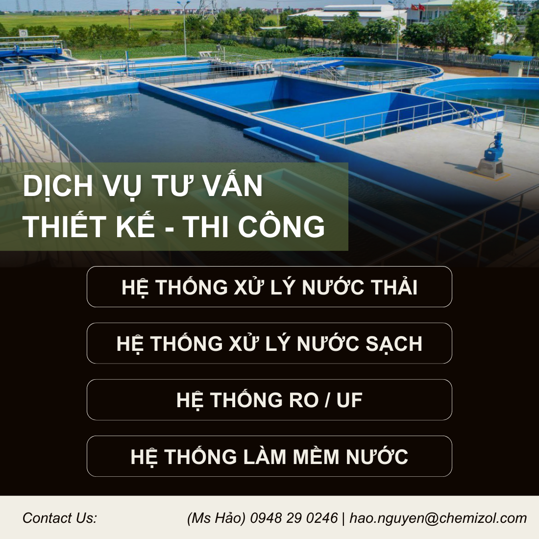 Dịch vụ tư vấn thiết kế thi công xử lý nước